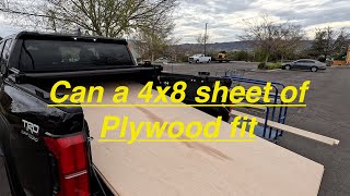 How well dose plywood fit in the back of a 2024 Toyota Tacoma?