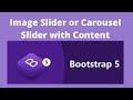 Carousel Slider Bootstrap 5 | Slider Carousel Tutorial