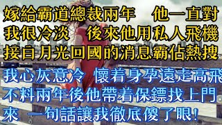 嫁給霸道總裁兩年 他一直對我很冷淡，後來他用私人飛機接白月光回國的消息霸佔熱搜後，我心灰意冷 懷着身孕遠走高飛，不料兩年後他帶着保鏢找上門來，一句話讓我徹底傻了眼！#小說推文 #霸道总裁#情感故事