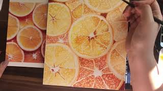 43-44/365 Insanely easy beginner Orange slices watercolor