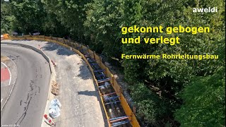 Rohrbiegung in der Fernwärme und spezielle Biegeradien mit der Rohrinnenbiegetechnik YT Video FHD