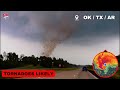 ⚡️LIVE - SIGNIFICANT TORNADO Threat in OK/TX/AR - LIVE STORM CHASERS