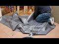 building a corner shower floor from scratch with shower pan membrane