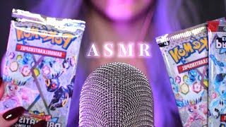 ASMR Prismatic Evolutions Pokémon Card Opening Tapping \u0026 Scratching (No Talking)