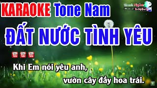 Đất Nước Tình Yêu Karaoke Tone Nam - Beat Phối Mới | Nhạc Sống Thanh Ngân