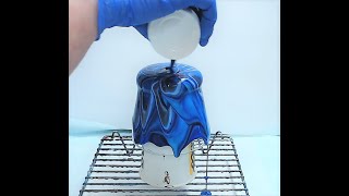 (578) AMAZING Candy Dish/Candle Holder Acrylic Fluid Art