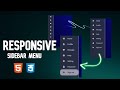 Responsive sidebar menu Using HTML & CSS