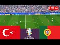 Turkey vs Portugal LIVE. Euro 2024 Germany Full Match - Simulation Video Games