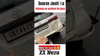 Sourav ka highway pe accident ho gaya #piyushjoshivlog #souravjoshivlogs #kunalijoshivlog #factshort