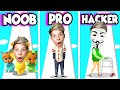 Noob VS Pro VS Hacker in Run Of Life!! Prezley