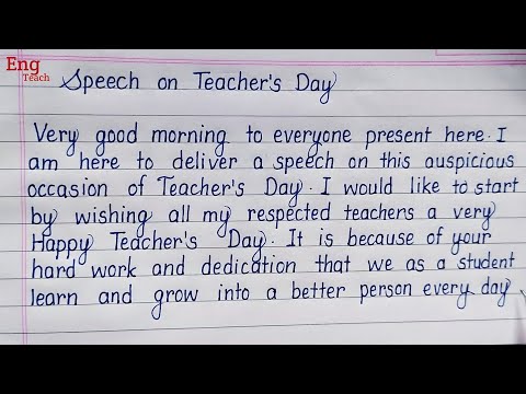 Teachers Day Speech In English 2021 | Speech On Teachers Day In English ...