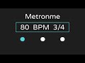 metronome 80 bpm 3 4 time with accent