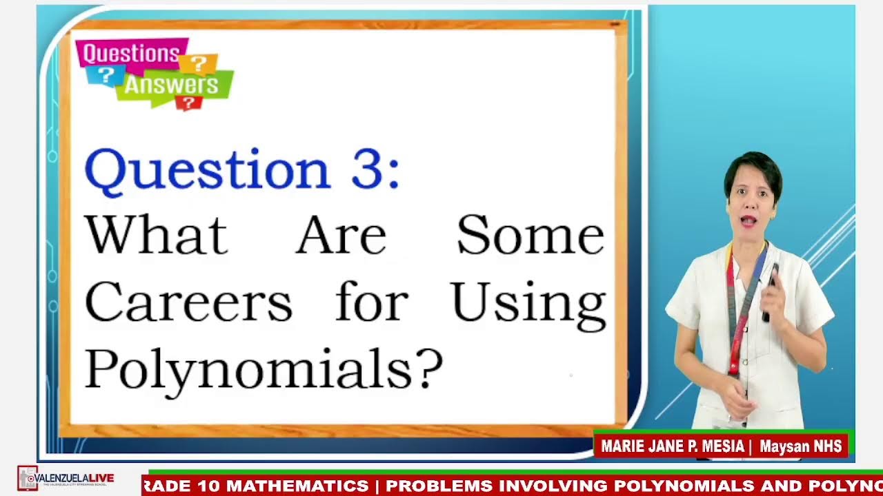 GRADE 10 MATHEMATICS | PROBLEMS INVOLVING POLYNOMIALS AND POLYNOMIAL ...