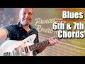 Blues Guitar lesson - How to play and use 6th and 7ths chords : Guitar Lesson Tutorial #300