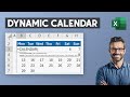 How to make a Dynamic Calendar in Excel - Insert a Calendar using a Formula