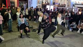 [STREET ARTIST] JANGWOO, EUNBI, SEHEE \u0026 YEONHWA. INTERACTIVE HONGDAE BUSKING (CANDY). 230318.