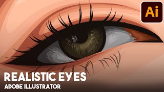 How to Draw Hyper Realistic Eyes for beginners | Vector art