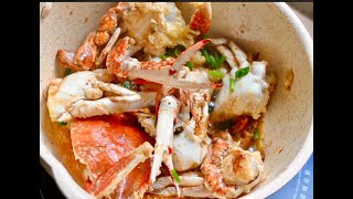 姜葱炒蟹 fried crab with ginger and shallot