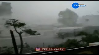 Massive lightning, unseasonal rain with gusty winds lash parts of Patan  | Zee News