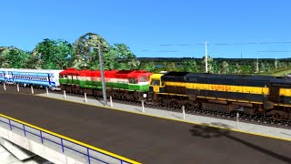 2 TRAINS FACE TO FACE HITS  SAME TRACK AT  BRIDGE RAILROAD ▶️ Train Simulator |