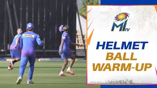 Boys warm-up with some helmet ball | Mumbai Indians