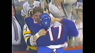 Lyndon Byers vs Dwight Schofield NHL Mar 24/88