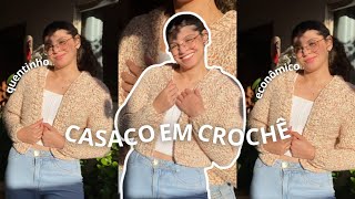 Casaco em Crochê TOPDOWN - Fácil