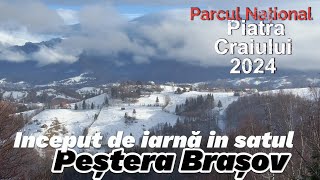 Inceput de iarnă cu zapada în satul Peștera, Brașov, Romania, decembrie 2024 #calatorii #mountains