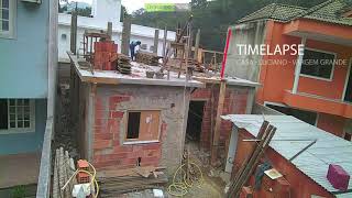 Timelapse de Longa Duração - Obra Construção Casa durante 60 dias