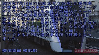 【踏切事故修理出場】200811 E353系モトS206編成 横浜出場回送・試運転/Series E353 S206F after repaired.