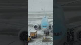 仁川首爾機場 百年難得一見的 11月初雪