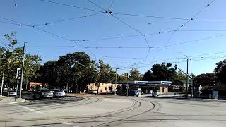 An intersection for the Light Rail of the Valley Transportation Authority (VTA)