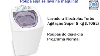 Lavadora Electrolux Turbo Agitação Super 8 kg (LT08E) - Programa Normal 1 enxágue