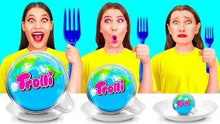 Big, Medium and Small Plate Challenge | Funny Food Challenges by HAHANOM