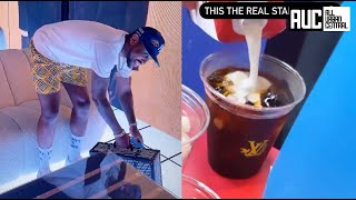 Fabolous Is So Rich Louis Vuitton Serves Him LV Designer Coffee At NY Pop Up