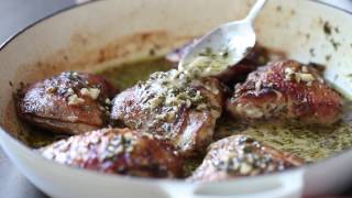 Chicken baked with herbs, garlic and white wine | Simply Delicious