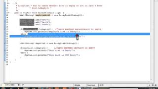 TAMIL JAVA UTIL ARRAYLIST ISEMPTY METHOD EXAMPLE DEMO