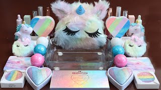 Download Mixing”Unicorn” Eyeshadow and Makeup,parts,glitter Into Slime!Satisfying Slime Video!★ASMR★ mp3