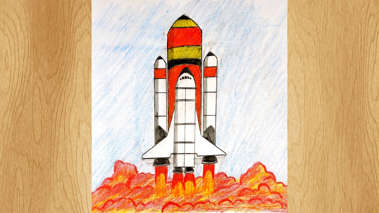 Draw A Rocket I Rocket Launch Drawing Tutorial - YouTube