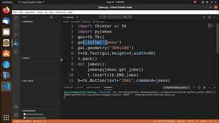how to generate jokes in python (GUI)