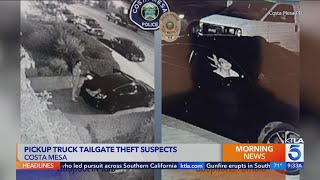 Costa Mesa police searching for serial truck-tailgate thieves