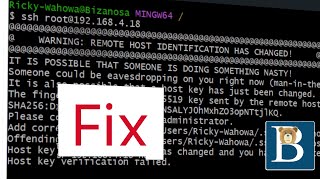 Fix WARNING REMOTE HOST IDENTIFICATION HAS CHANGED - SSH login error