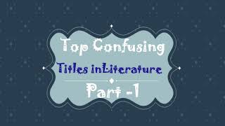 Part-1 Top Confusing Titles by Neethu Vijay