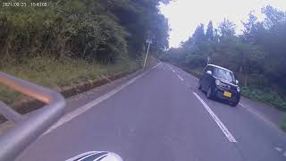 Yamaha Serow 250 going through winding road (under speed limit)