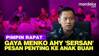 Gaya Menko AHY 'Sersan' Pimpin Rapat, Beri Pesan Penting Anak Buah Jangan Cuma di Kantor!