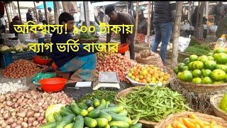 মাত্র ১০০ টাকায় ব্যাগ  ভর্তি বাজার । অবিশ্বাস্য । #Asbd24 #market_blog #potato_price