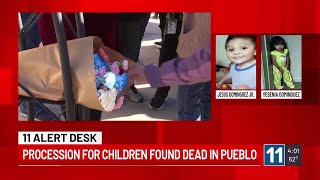 WATCH: Pueblo community holds memorial ceremony for children found dead in 2024