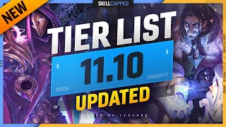 NEW UPDATED TIER LIST for PATCH 11.10 - League of Legends