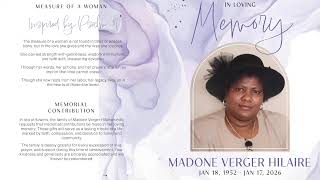 Celebration of Life | Madone Verger Hilaire | January 31st, 2026