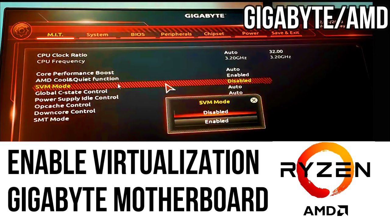 Enable Virtualization In Gigabyte Motherboard AMD Processors | Enable ...